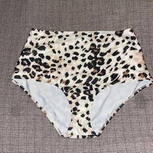 Aerie Swim Bottom Leopard Print